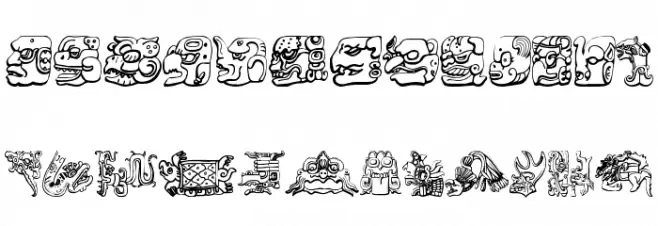 Mayan Caratteri MINUSCOLO