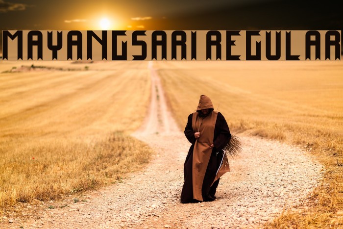 Mayangsari Regular Font examples