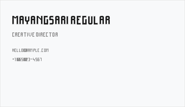 Mayangsari Regular Business Card