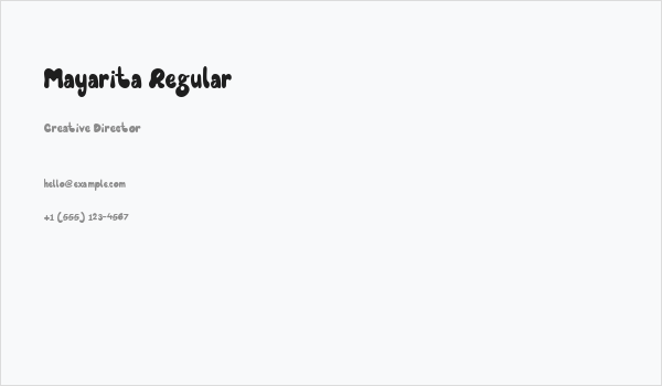 Mayarita Regular Business Card