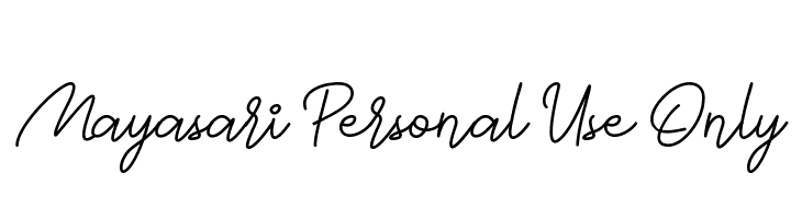Mayasari Personal Use Only  Free Fonts Download