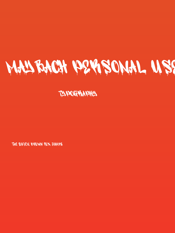Maybach Personal Use Poster