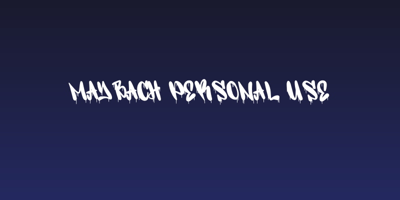 Maybach Personal Use Social Header