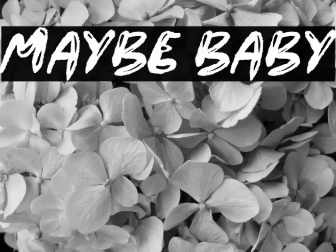 Maybe Baby 字体 examples