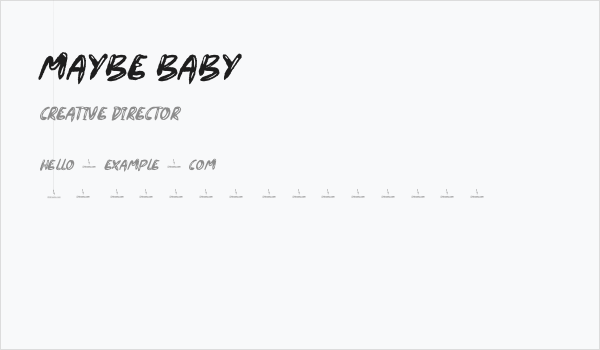 Maybe Baby Business Card