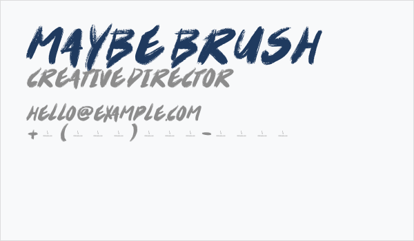 Maybe Brush Business Card