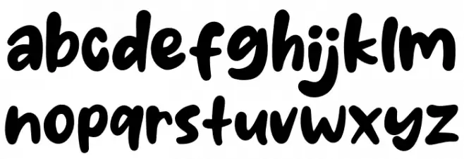 Maybe Coffee Font LOWERCASE