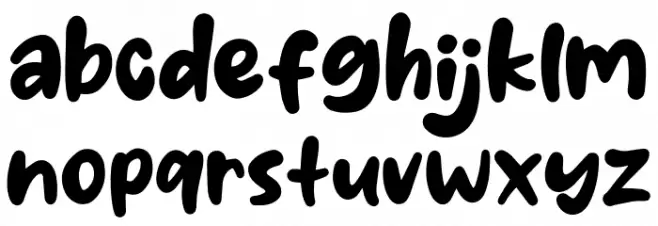 Maybe Coffee Font LOWERCASE