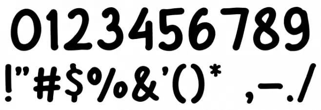 Maybe Next Font OTHER CHARS