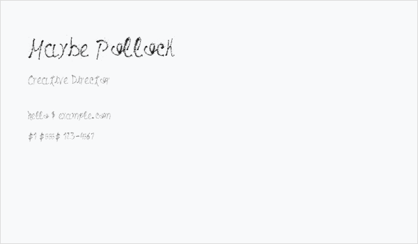 Maybe Pollock Business Card