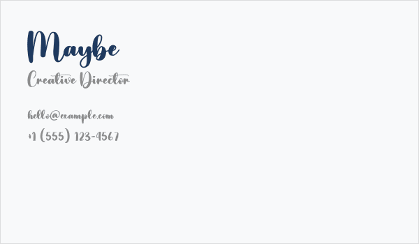 Maybe Business Card