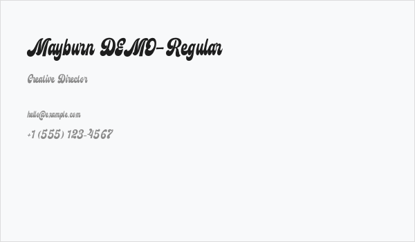 Mayburn DEMO-Regular Business Card