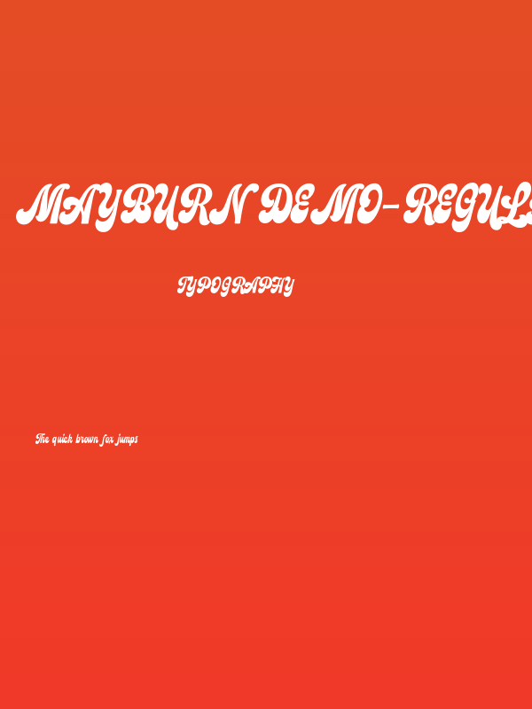 Mayburn DEMO-Regular Poster