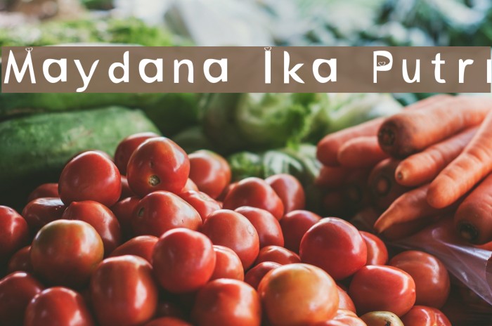 Maydana Ika Putri Font examples
