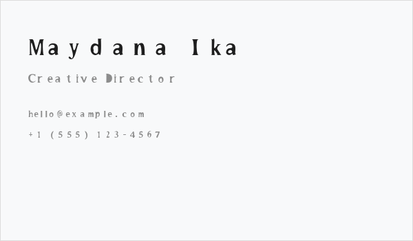 Maydana Ika Business Card