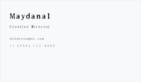 MaydanaI Business Card