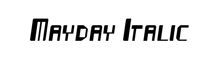 Mayday Italic  免费字体下载