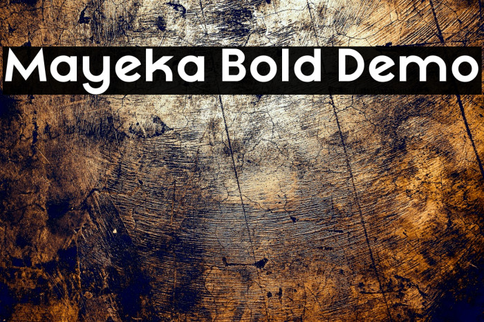 Mayeka Bold Demo Font examples