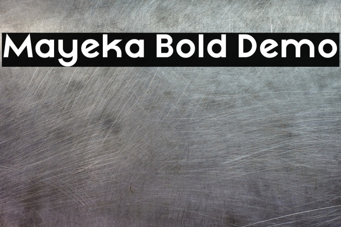 Mayeka Bold Demo Font examples
