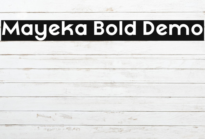 Mayeka Bold Demo Font examples