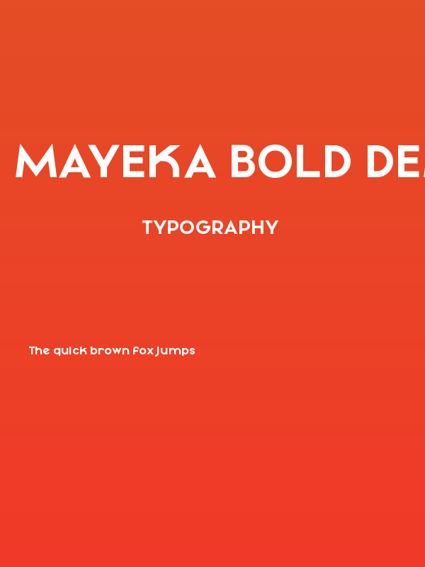 Mayeka Bold Demo Poster