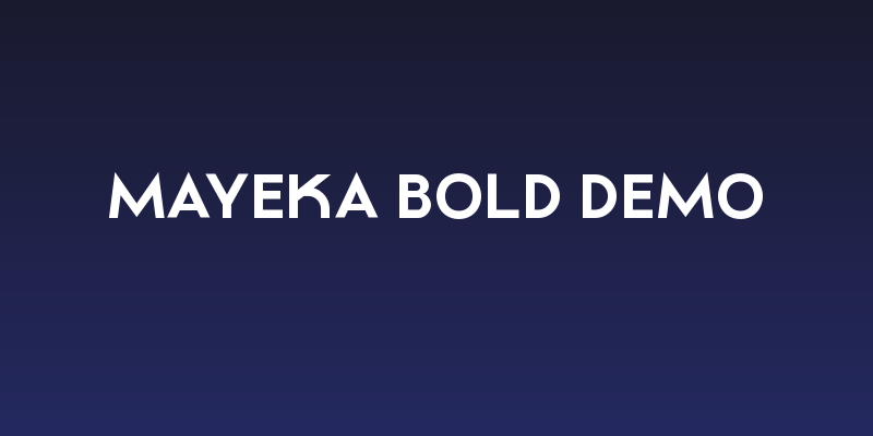 Mayeka Bold Demo Social Header