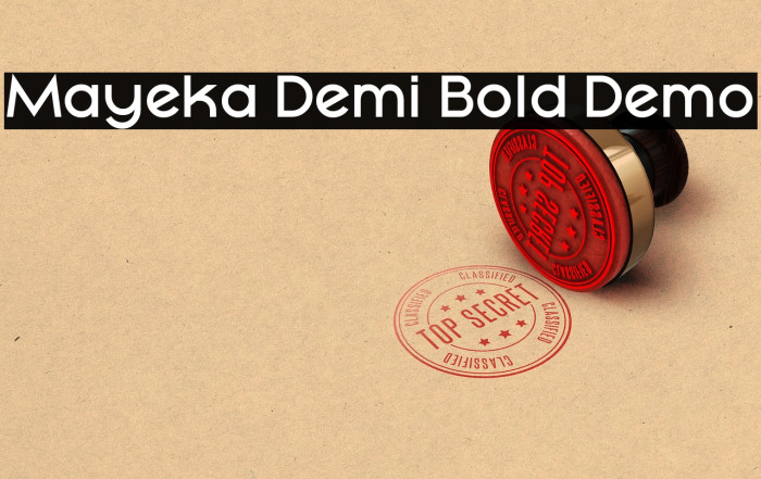 Mayeka Demi Bold Demo Font examples