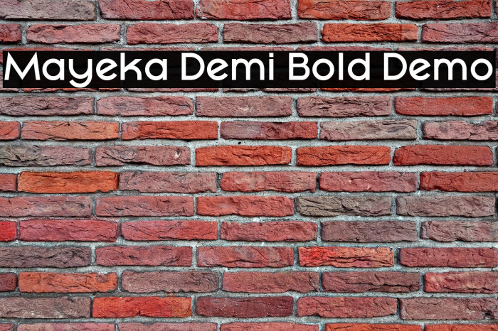 Mayeka Demi Bold Demo Font examples