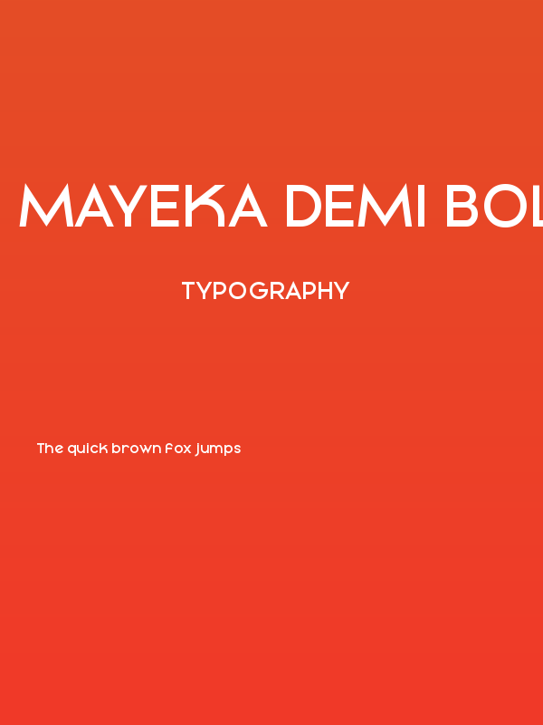Mayeka Demi Bold Demo Poster