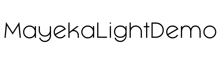 Mayeka Light Demo  font caratteri gratis