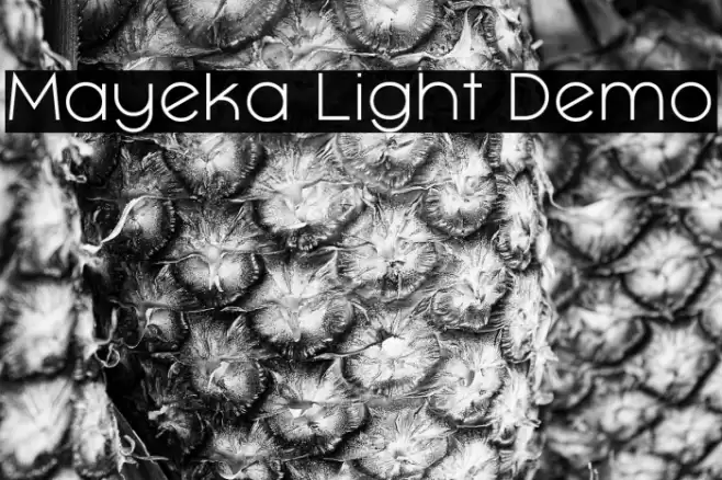 Mayeka Light Demo Font examples