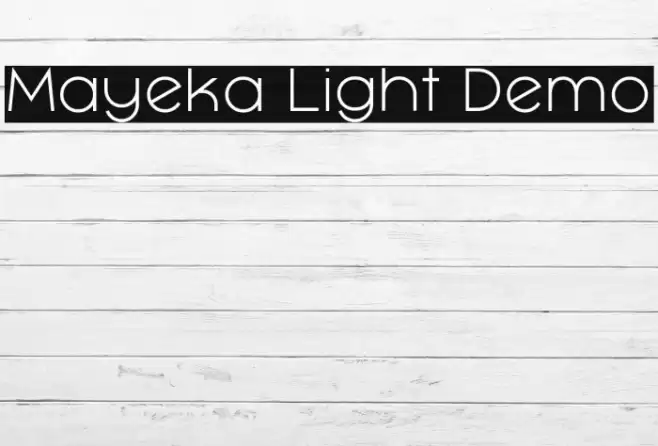 Mayeka Light Demo Font examples