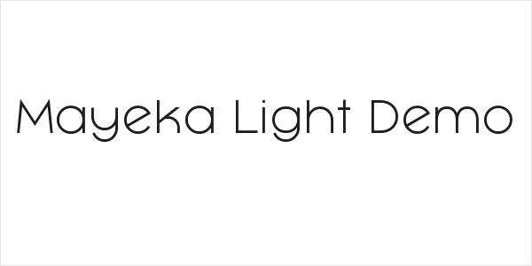Mayeka Light Demo Logo