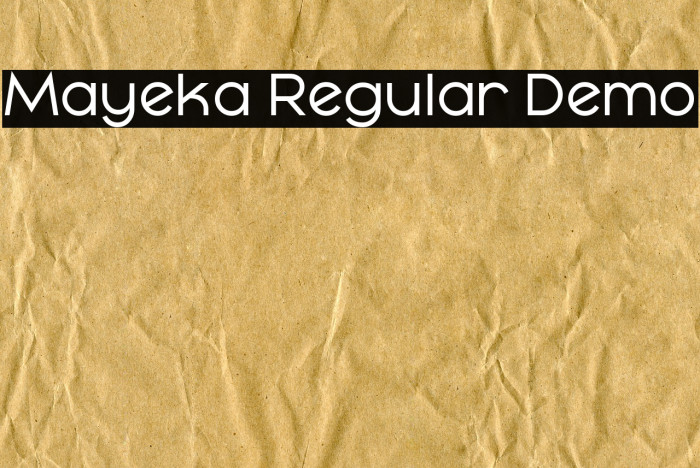 Mayeka Regular Demo Example 2