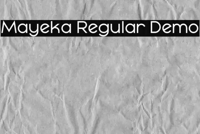 Mayeka Regular Demo Font examples