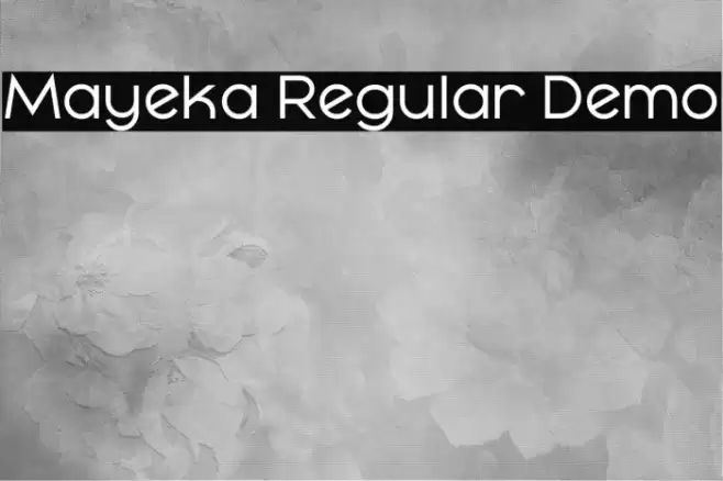 Mayeka Regular Demo Font examples