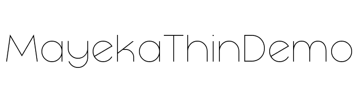 Mayeka Thin Demo Font