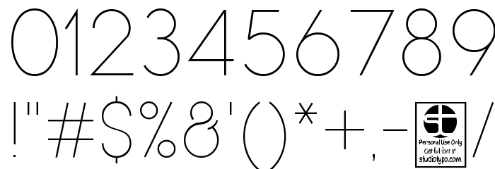Mayeka Thin Demo Font OTHER CHARS
