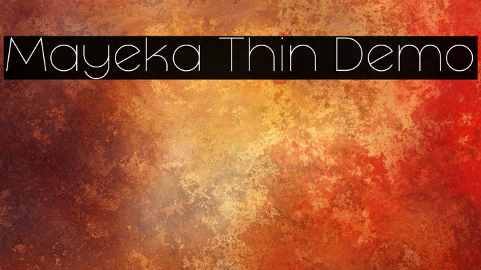 Mayeka Thin Demo Font examples