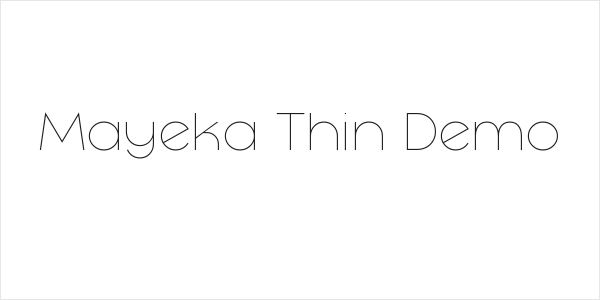 Mayeka Thin Demo Logo