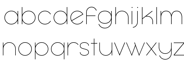 Mayeka Thin Demo Font LOWERCASE