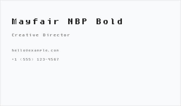 Mayfair NBP Bold Business Card