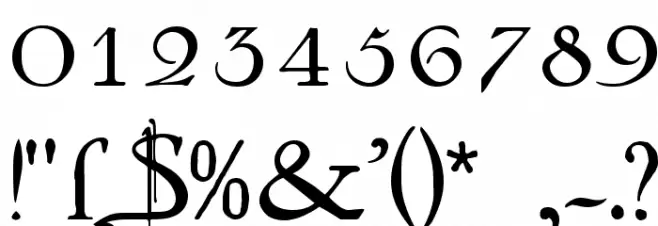 Mayflower Antique フォント その他の文字