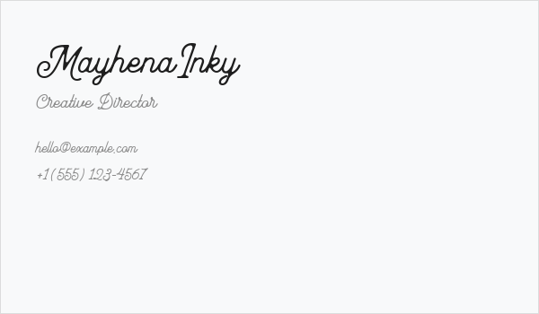 MayhenaInky Business Card