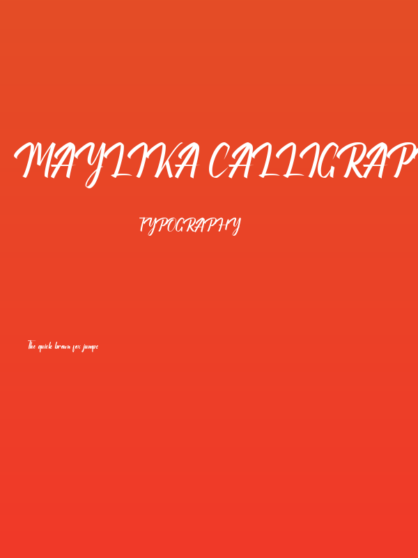 Maylika Calligraphy Poster