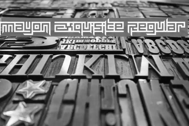 Mayon Exquisite Regular Font examples