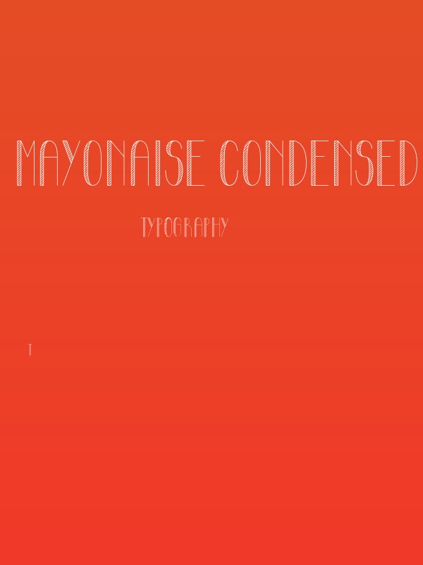 Mayonaise-Condensed Poster