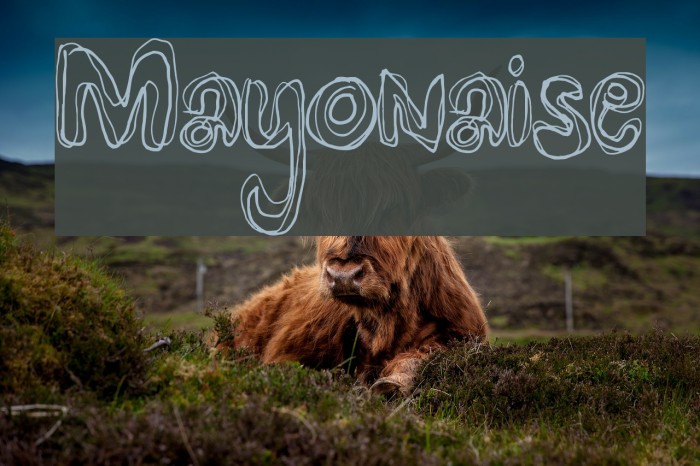 Mayonaise Font examples