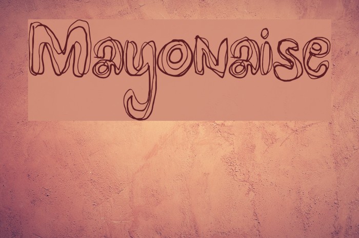 Mayonaise Font examples