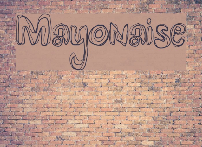 Mayonaise Font examples